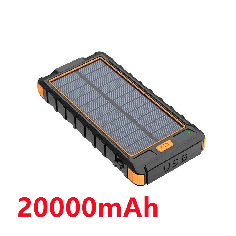 Внешний аккумулятор на солнечной батарее 20000 мАч со светодиодной подсветкой |