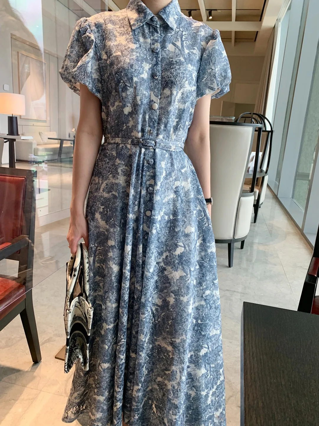 Женское длинное платье в стиле ретро элегантное привлекательное однобортное