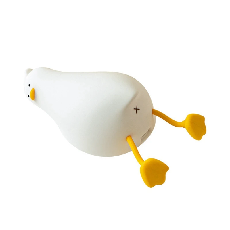 

Duck Led Night Light Cartoon Silicone Rechargeable Lamp Patting Switch Children Nightlight Kid Bedroom Decoration Gift