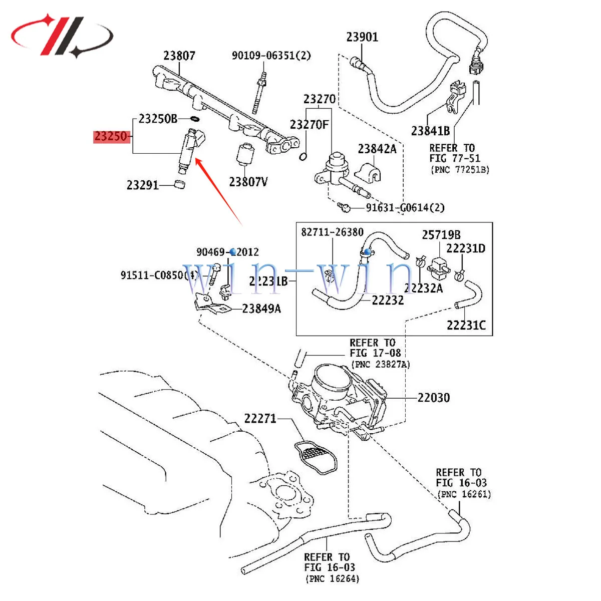 Высококачественная новая 1 шт. топливная форсунка для Toyota Camry ACV40 RUKUS Matrix 23250-0H060 232500