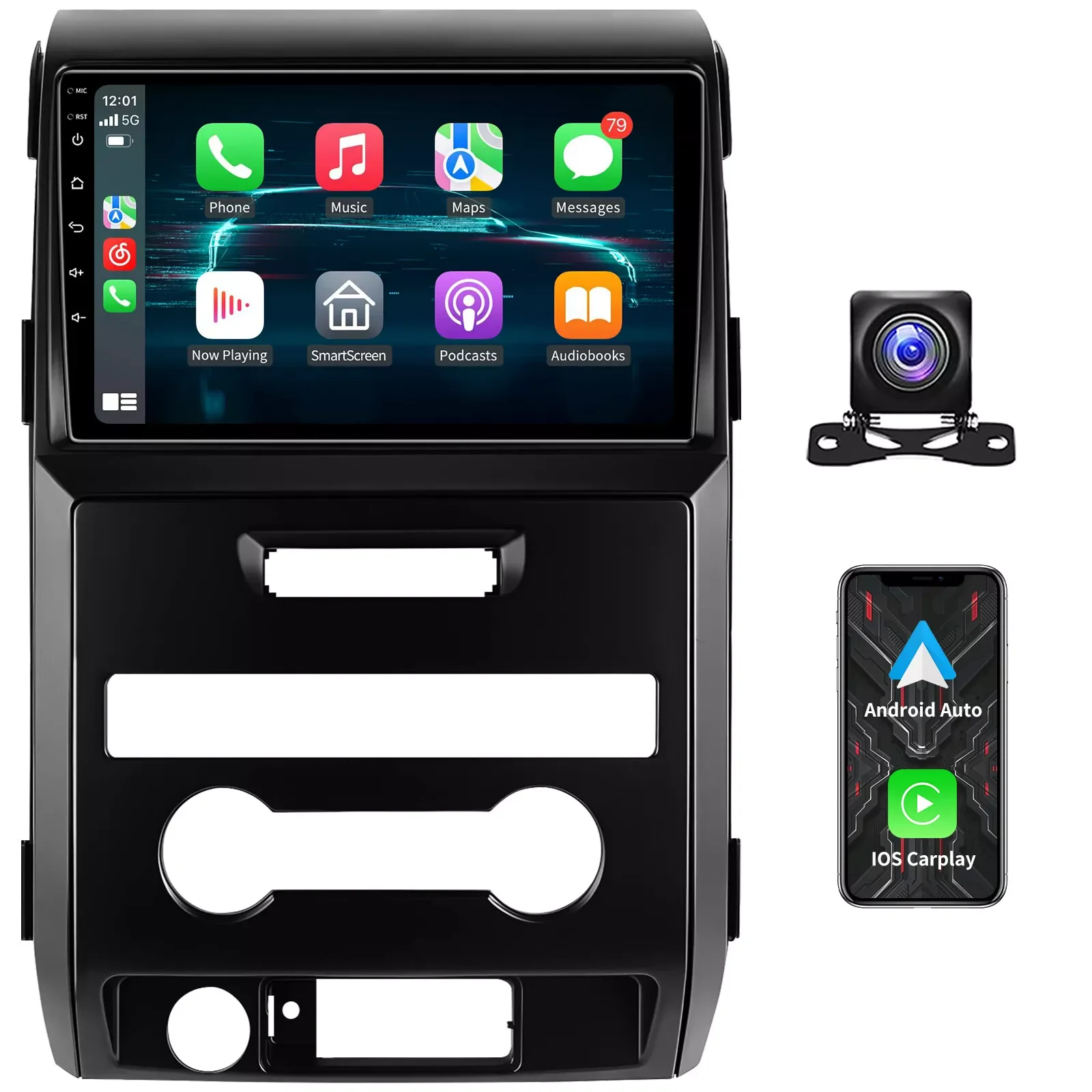 Фото 9-дюймовый для Ford Raptor F150 2008-2014 Android 13.0 6G + 128G Автомобильный GPS-навигатор Мультимедийный плеер Радиолента Головное устройство DSP Carplay №3