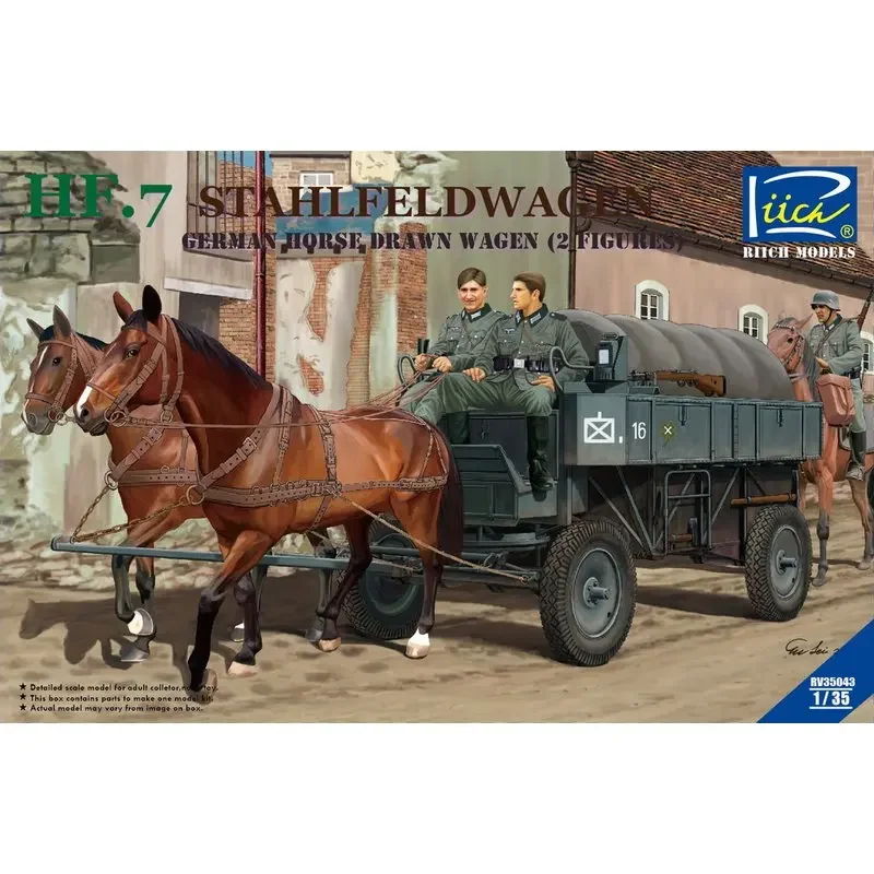 Модели Riich RV35043 1/35 HF.7 Stahlfeldwagen German Horse Drawn Wagen с рисунком - комплект масштабной модели