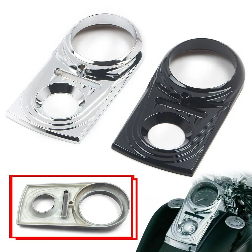 

Chrome/Black Dash Panel Insert Cover Fit For Harley Softail Fatboy 2000-2017