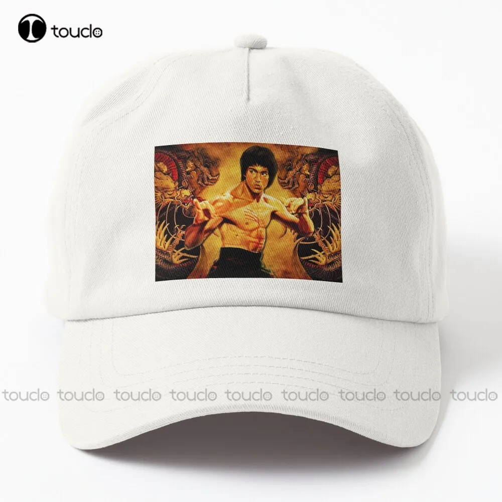 

Two Dragon Fire Bruce Lee Dad Hat Beach Hats For Women Personalized Custom Unisex Adult Teen Youth Summer Baseball Cap Sun Hats