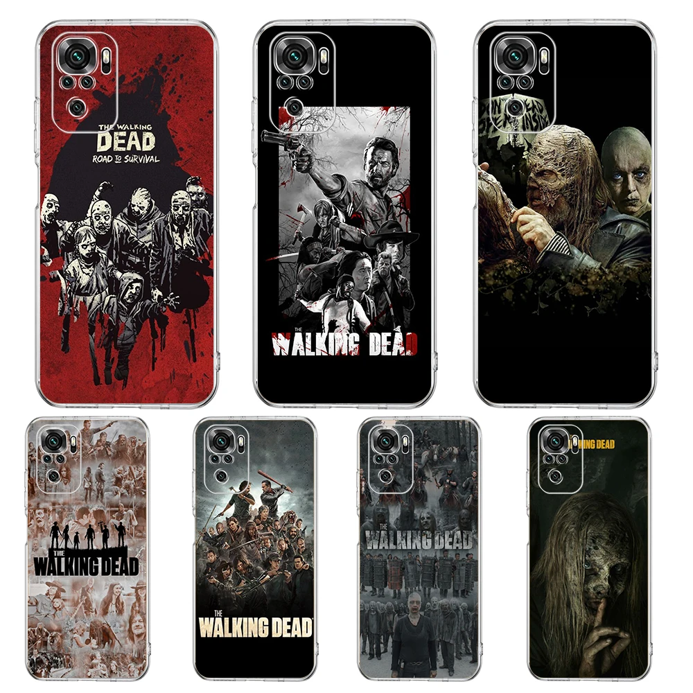 

The Walking Dead Phone Case Cover for Redmi Note 10 11 12 7 8 8T 9 K40 Gaming 9A 9C Pro Plus Transparent Silicone Shell Capa Bag
