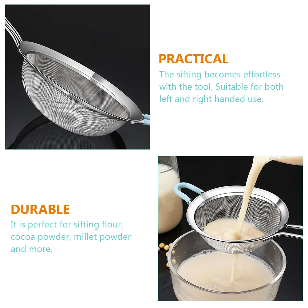 

Strainer Mesh Fine Strainerssifter Flour Sieve Baking Kitchen Small Juicefunction Multi Colanders Pasta Stainless Pressmetal