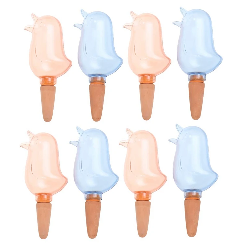 

Promotion! 8 Pcs Bird Shape Clear Plant Waterer Clear Self Watering Devices Globes