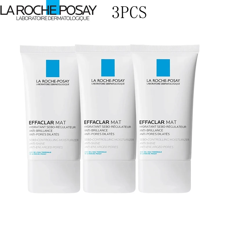 

3PCS LA ROCHE POSAY Effaclar Mat Moisturizer For Oily Skin 40ml Oil Control Shrink Pores Whitening Moisturizing Cream Skin Care