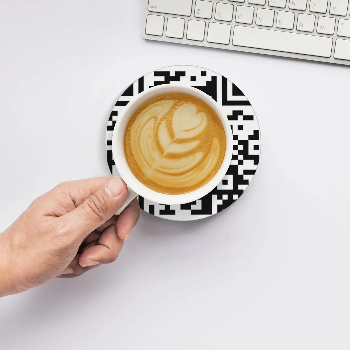 Керамические подставки Rickroll Sick Hara-Kiri Link с QR-кодом принадлежности для кухонного