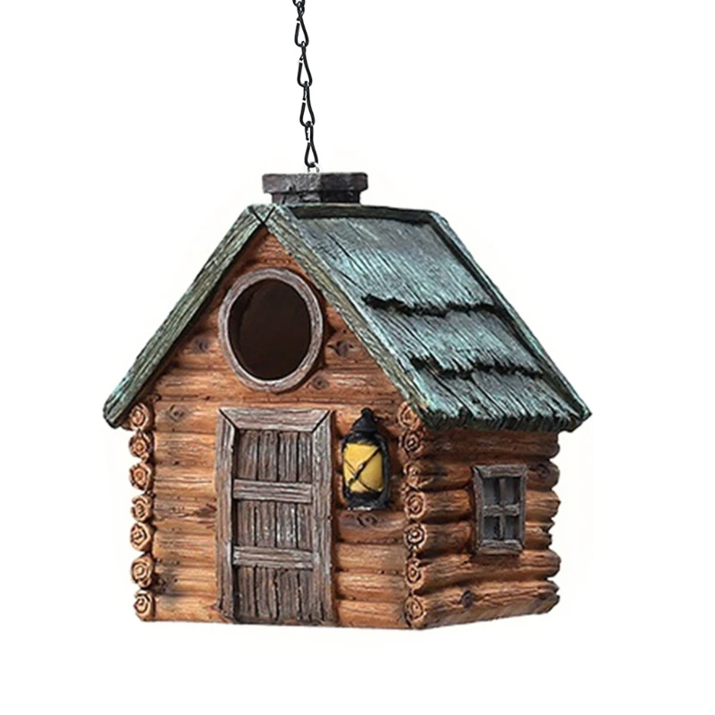 

Hanging Hummingbirds Nest House Outside Resin Bird Nest Sturdy Resin Birds Nest