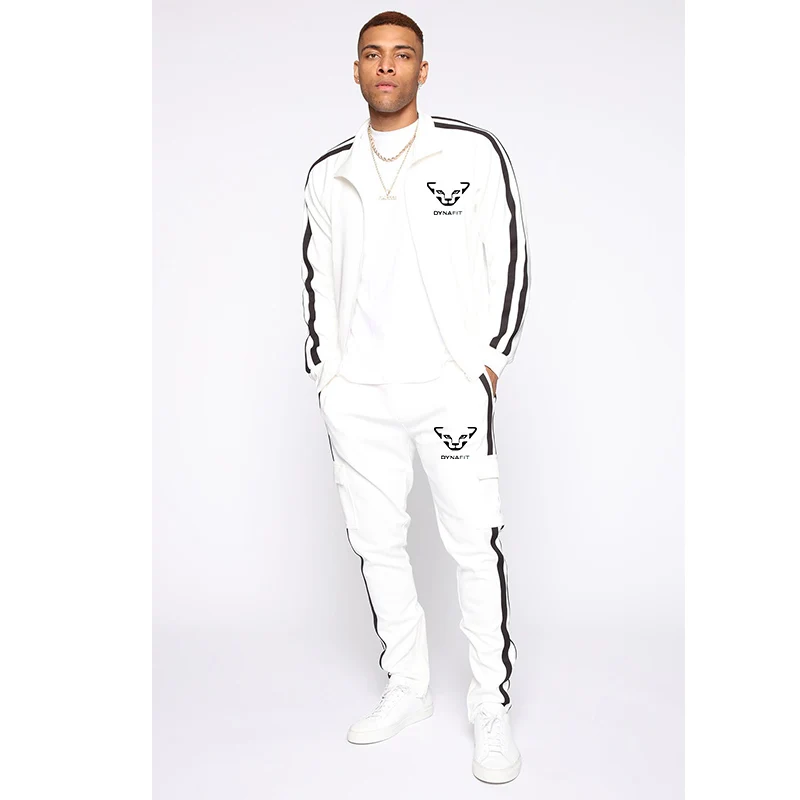 

2023 Spring and autumn new men's jogging trousers hoodie stand collar suit