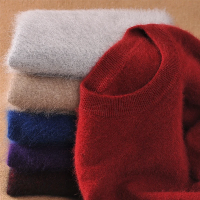

Sweater Men 100% Mink Cashmere Jumper 2022 Autumn Winter Men Clothes Jersey Sueter Hombre Pull Homme O-Neck Pullover Men Sweater