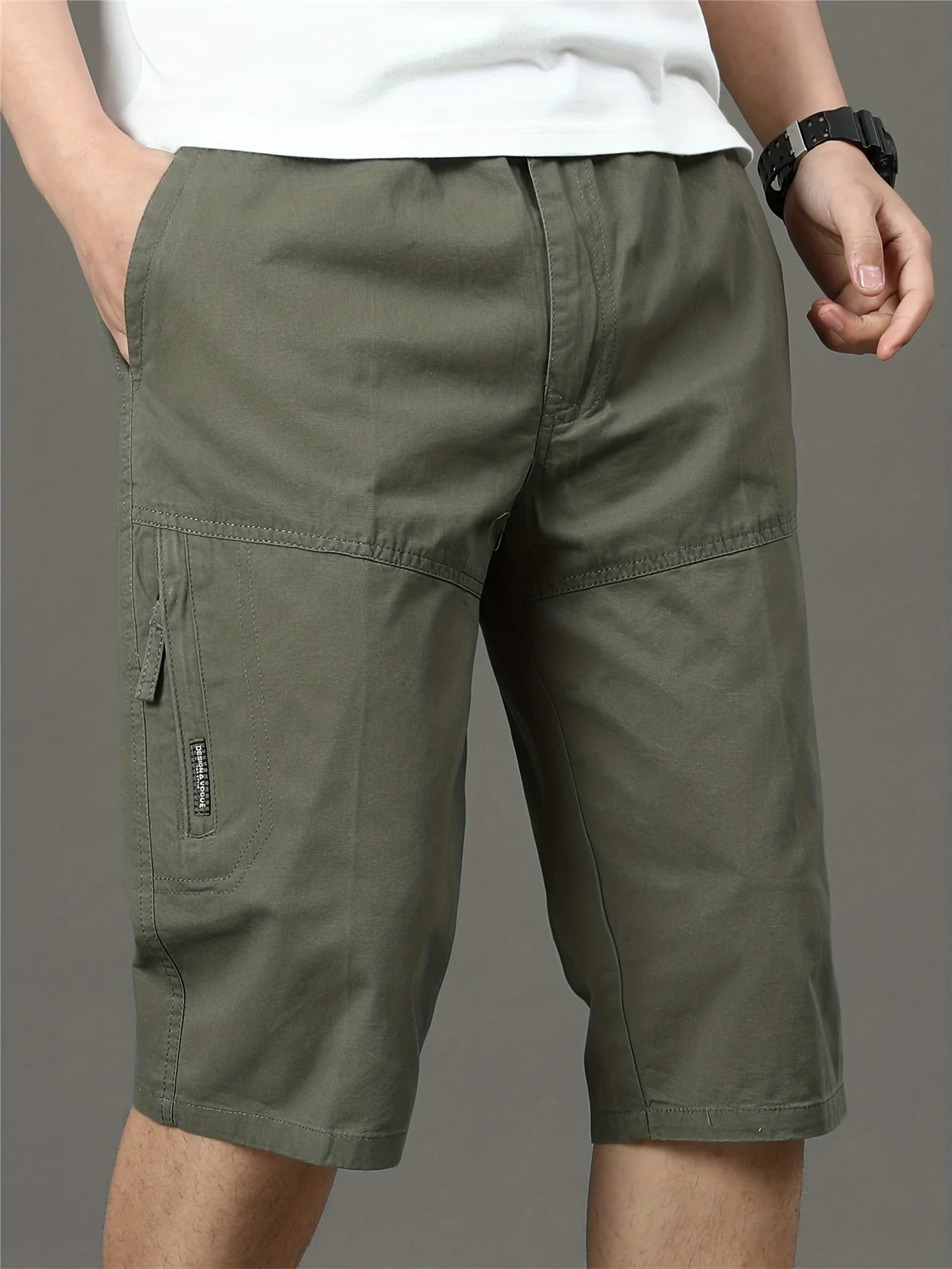 

Men's Cotton Straight Leg Cargo Shorts