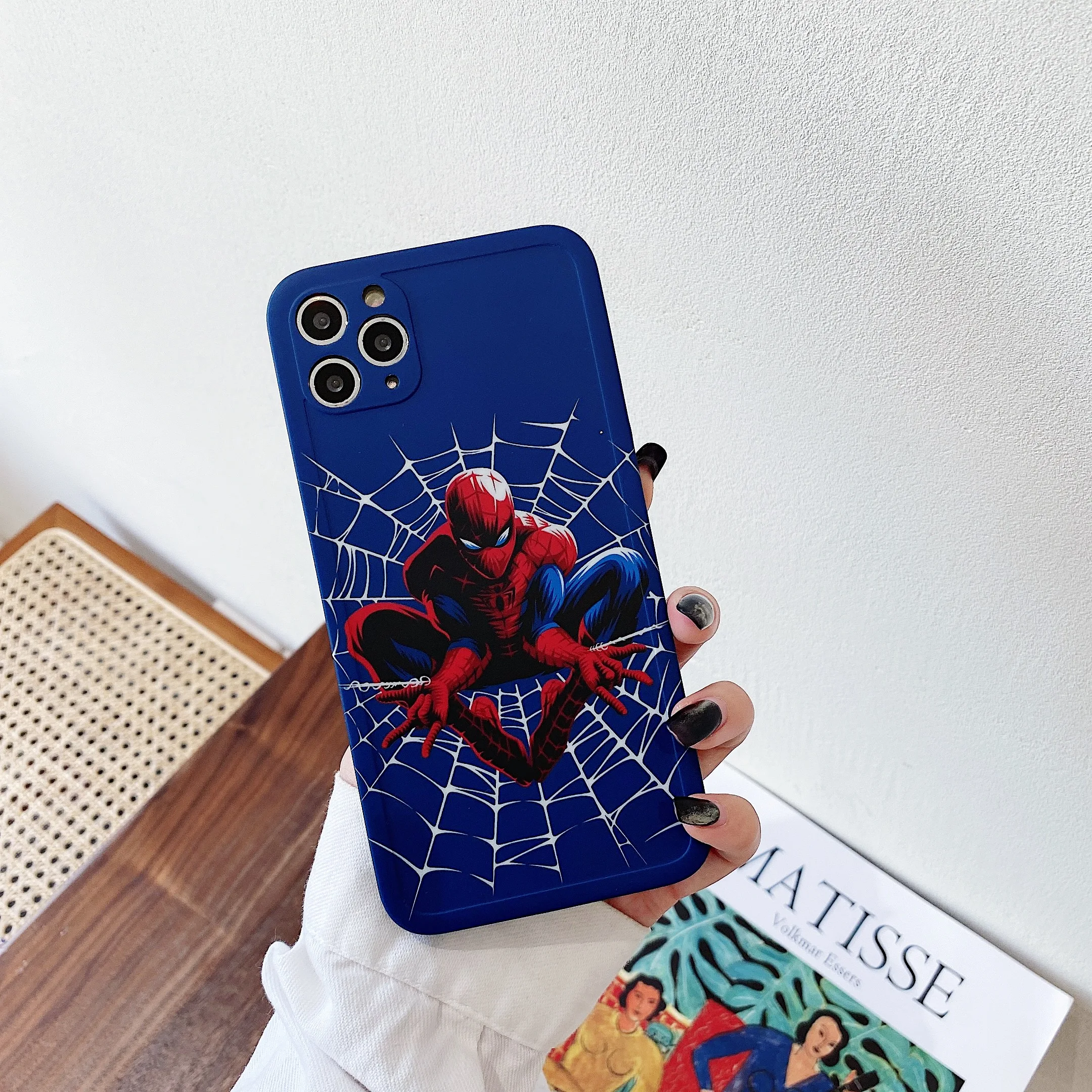 

Marvel Spiderman Fashion Phone Cases For iPhone 13 12 11 Pro Max Mini XR XS MAX 8 X 7 SE 2020 Men And Women Anti-drop Soft Cover