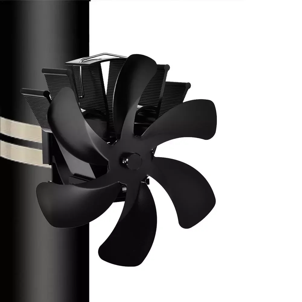 Черный 6 лезвий Φ эффективное распределение тепла деревянная горелка тихая для