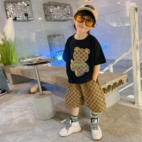 kids clothes 2022 summer new fashion childrens short sleeve suit children wholesale clothing