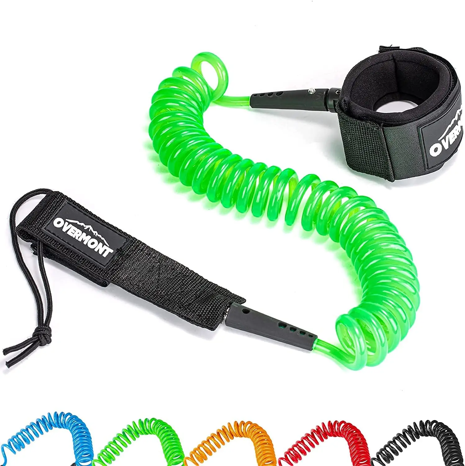 

Overmont surf board leash 7MM's feet TPU paddle leash with foot loop Velcro closure for Stand Up Paddle board surf board
