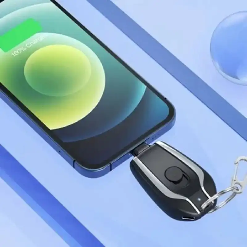 

Mini Keychain 1500mAh Power Bank Type-C Portable External Battery Charger mini emergency power bank For iPhone Android Phone