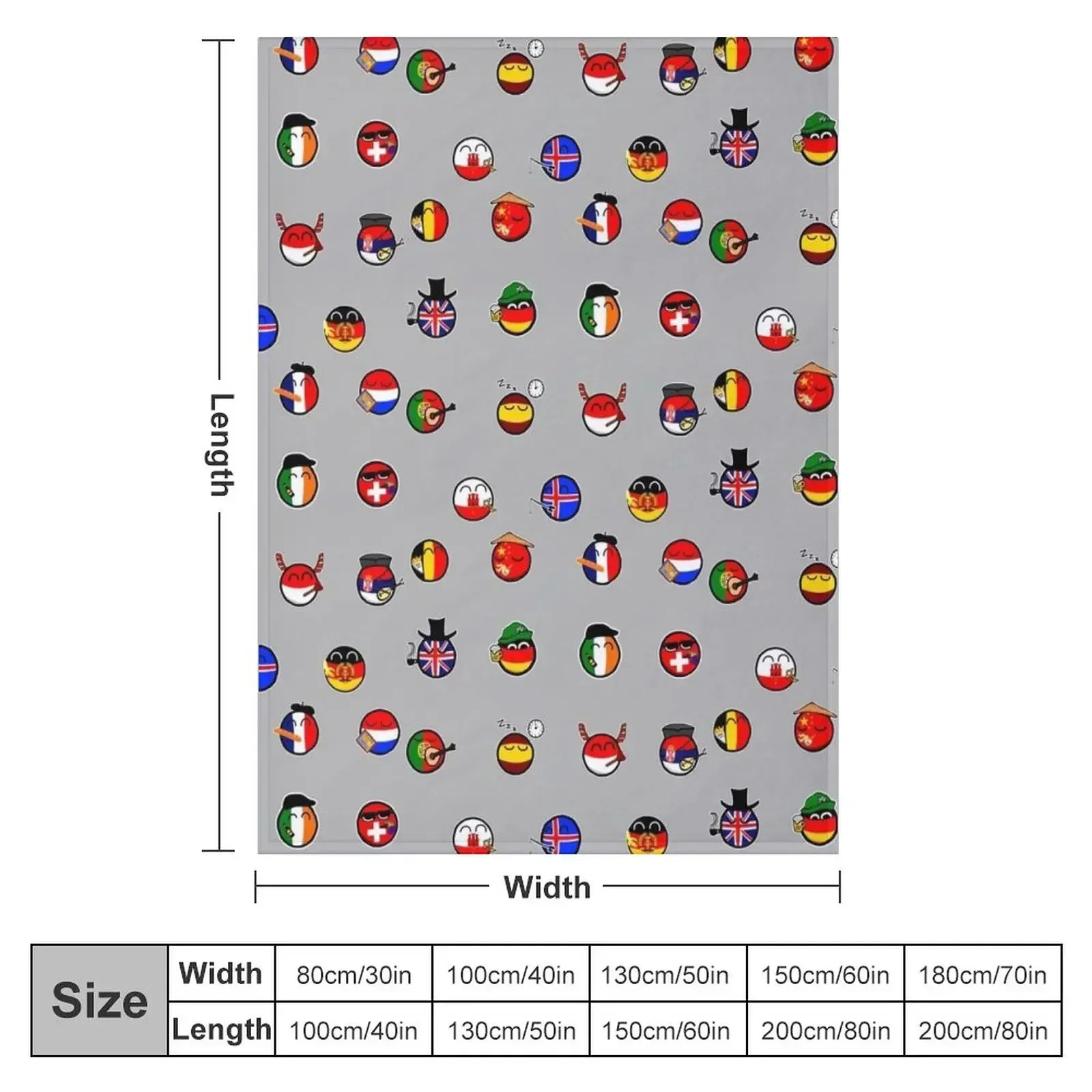 Пушистое одеяло Countryballs