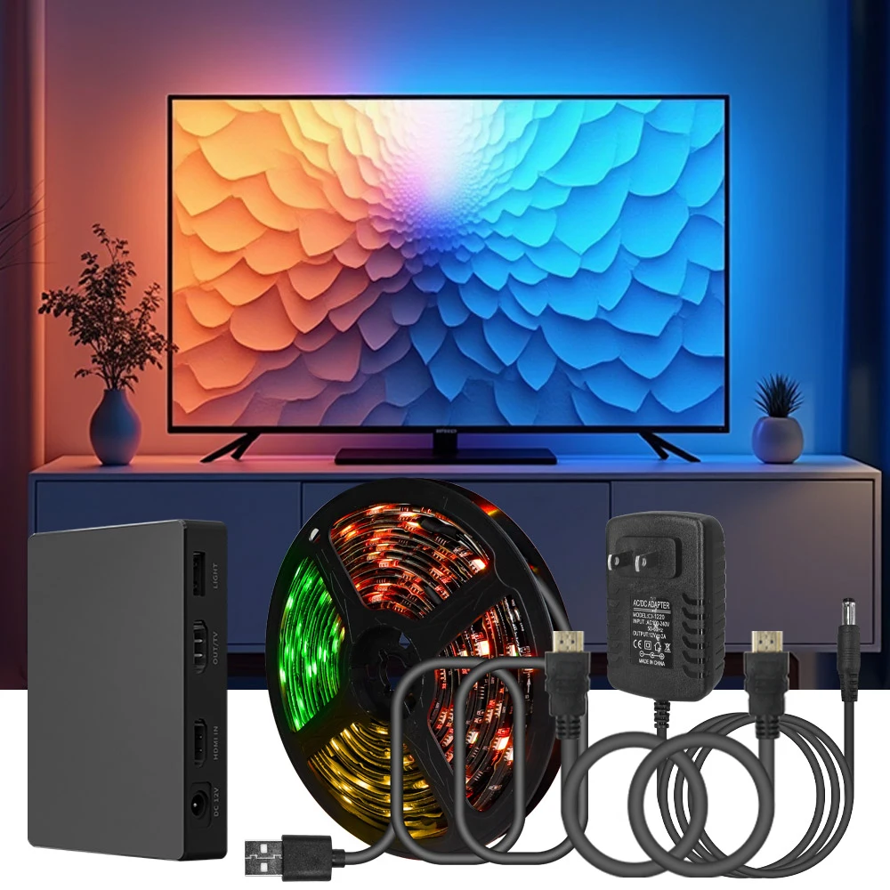 2.4G WIFI Dream Color Ambient TV Подсветка SM16703 Smiliar WS2811 RGBIC Светодиодная лента HDMI Box Sync с