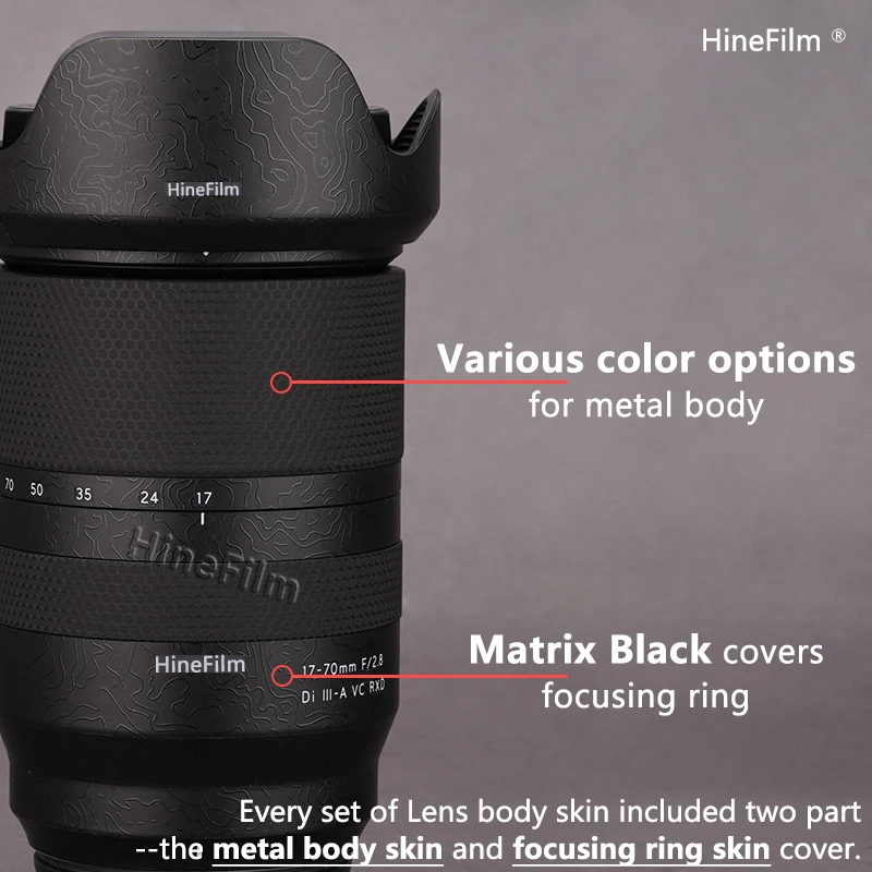 Фото Hinefilm Skin для Tamron 17-70 мм F2.8 B070X Fuji X Mount Lens Decal Skin 17-70 f2.8 Наклейки на объектив 1770 Wrap 17-70F2.8 Skin 17 70 №3