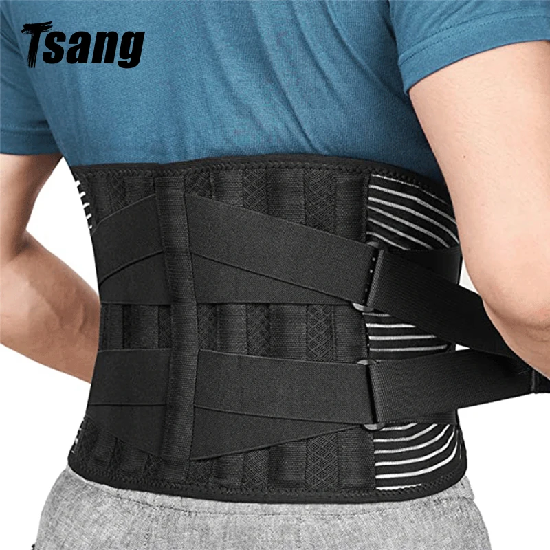 

Lower Back Support Belt Men Back Brace For Gym Weight Lifting Fitness Posture Correction Pain Sciatica Relief Waist Support