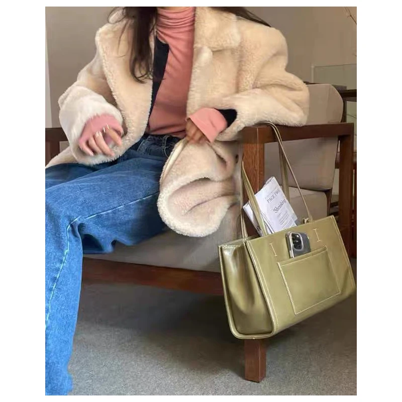 

New high-capacity leather small tote bag shoulder bag
