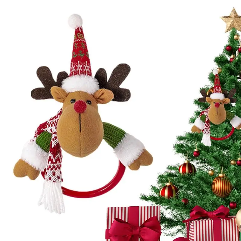 

Christmas Towel Ring Snowman Hanger For Towel Handmade Portable Towel Storage Hang Towel Ring For Clubs Hotels Shopping Malls