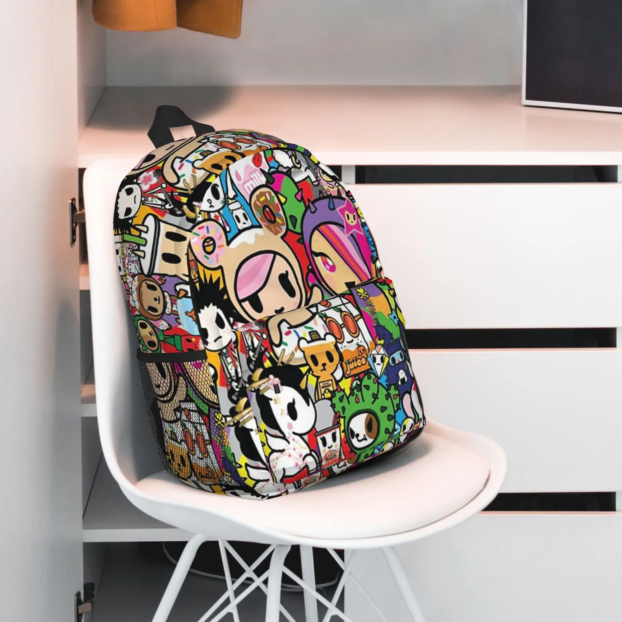 Фото Рюкзак Tokidoki Kawaii Donutella Sandy Unicorno, хит продаж, повседневный рюкзак для мальчиков и девочек, сумка через плечо для мужчин и женщин, школьная сумка №5