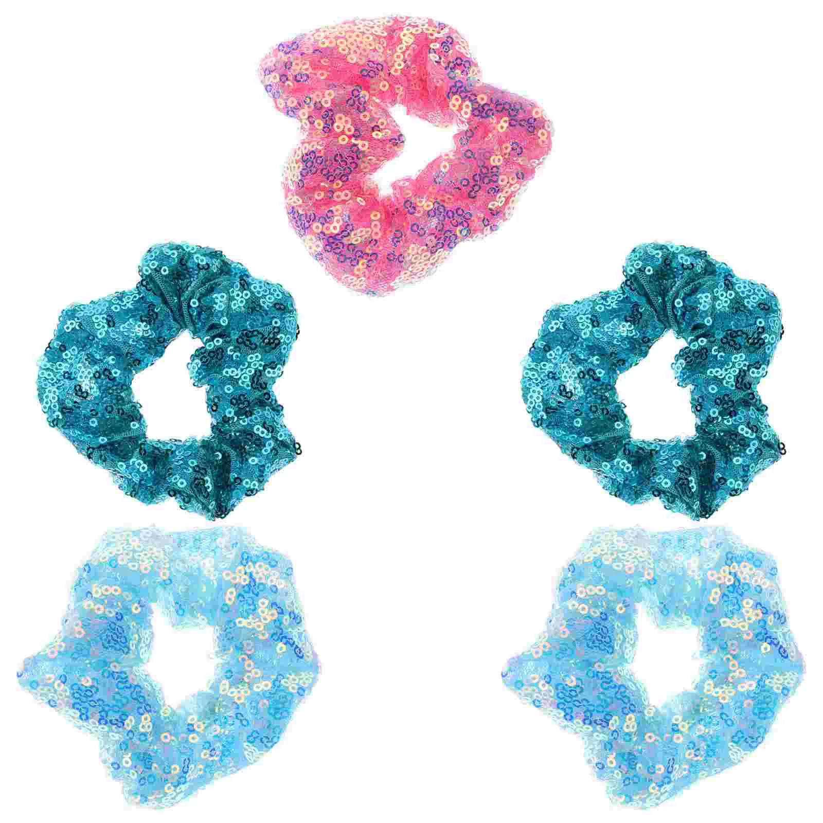 Рождественская резинка для волос с блестками держатель хвоста флуоресцентные