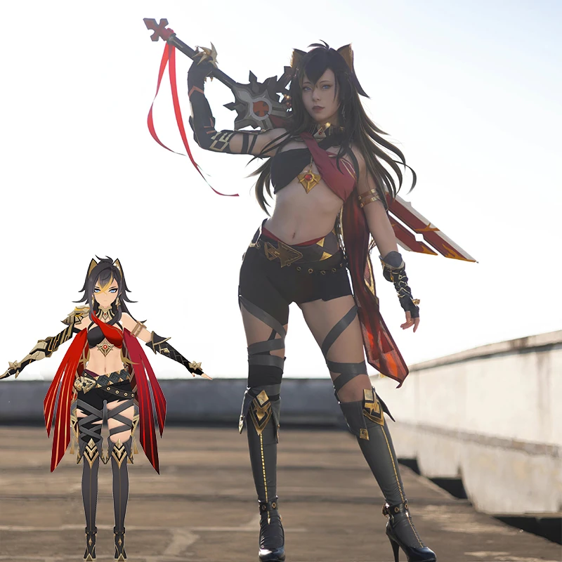 

Dehya Cosplay Costume Genshin Impact Cosplay Costume Sexy Women Carnival Uniform Halloween Party Outfit Full Set