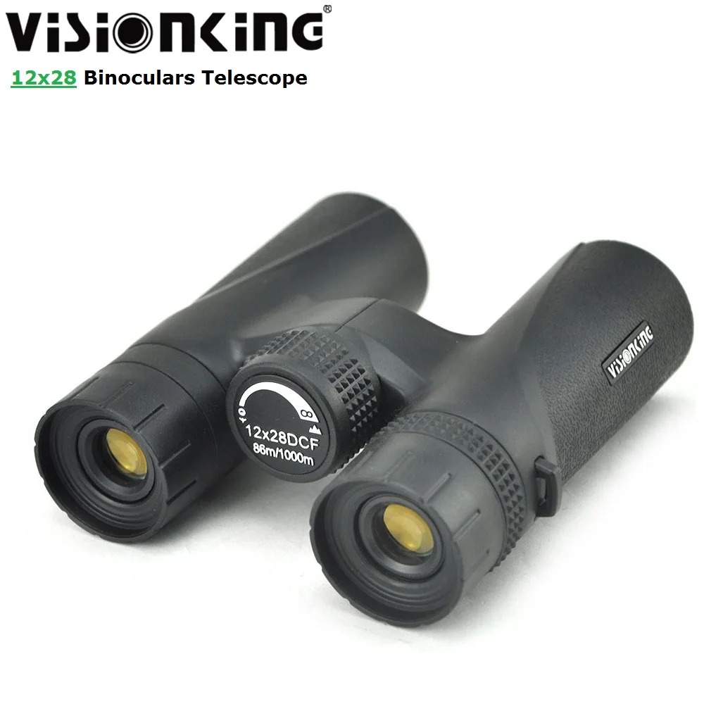 Visionking 12X28 Binoculars Professional Power Zoom Long Range BAK-4 Roof Telescope For Hunting Camping Travel Spyglass Caza