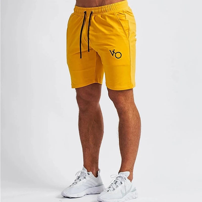 Men's Summer Cotton Casual Shorts Fitness Workout Gym Clothing Jogging Sweatshorts Knee Length Loose Beach Short Sweatpants