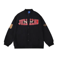 2022 streetwear cotton varsity bomber jacket hip hop mens letter printing college jackets coat 2022 harajuku patchwork jacket