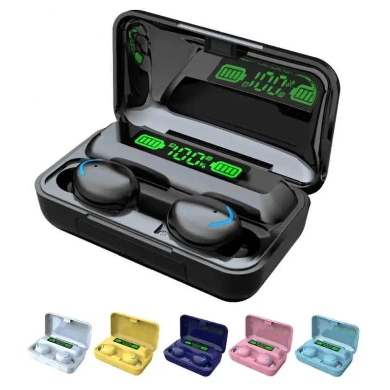 

Tws Headset Waterproof Sports Earbuds Tws Headphones Low Delay Digital Display Bluetooth Headset For Xiaomi With Charging Box
