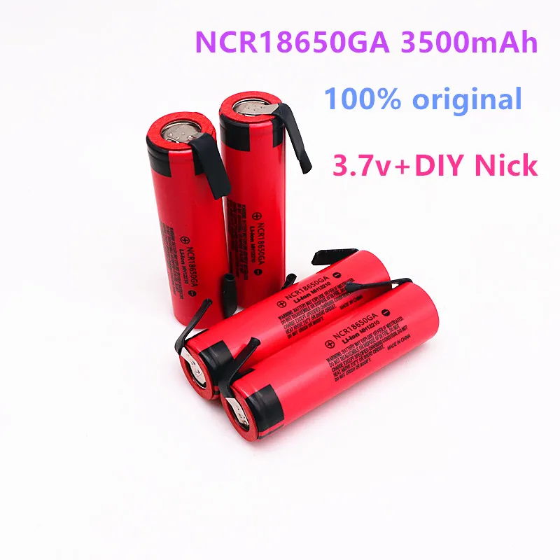 

100% Оригинальный NCR 18650GA 30A разряд 3,7 в 3500 мАч 18650 перезаряжаемая батарея игрушечный фонарик литиевая батарея + DIY никель
