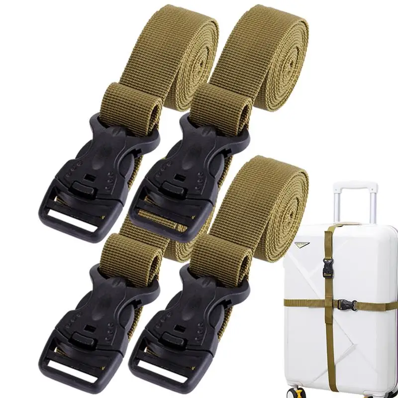 

Luggage Strap Travel Packing Strap Portable Suitcase Connector Belt Adjustable Utility Strap For Sleeping Bags Tents Metal Poles