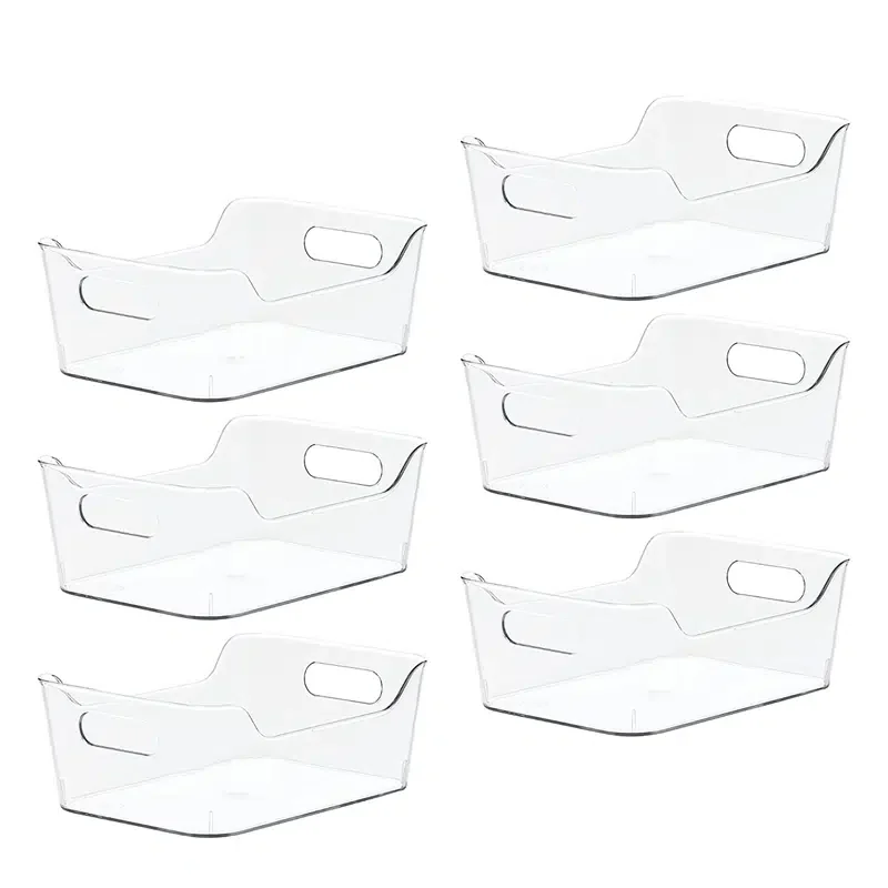 

5.5*7.9in Transparent Plastic Desktop Storage Box, Cosmetic Storage Box, Cosmetic Storage Container
