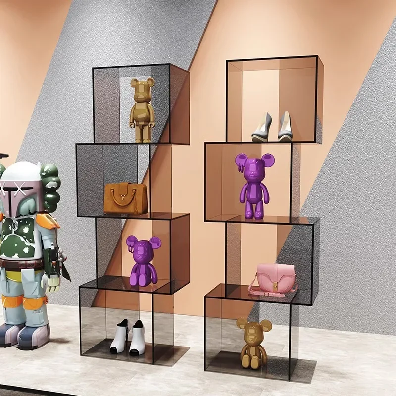 Акриловая витрина Подставка для сумок обуви в торговом центре Витрина Угловой