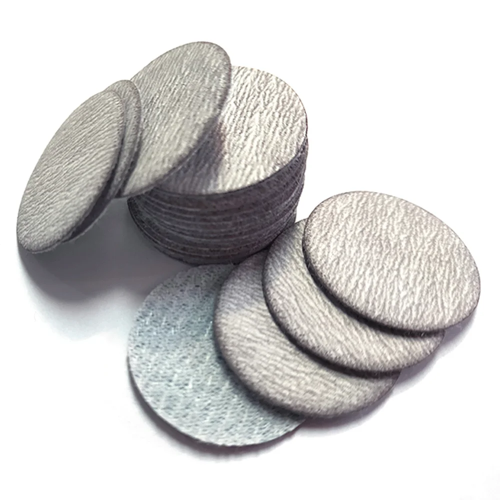 

1" Inch 25mm Disc Flocked Backing Sandpaper White Sand Dry Sanding discs Leather Dry Grinding Paint Metal Car Sanding Polishing
