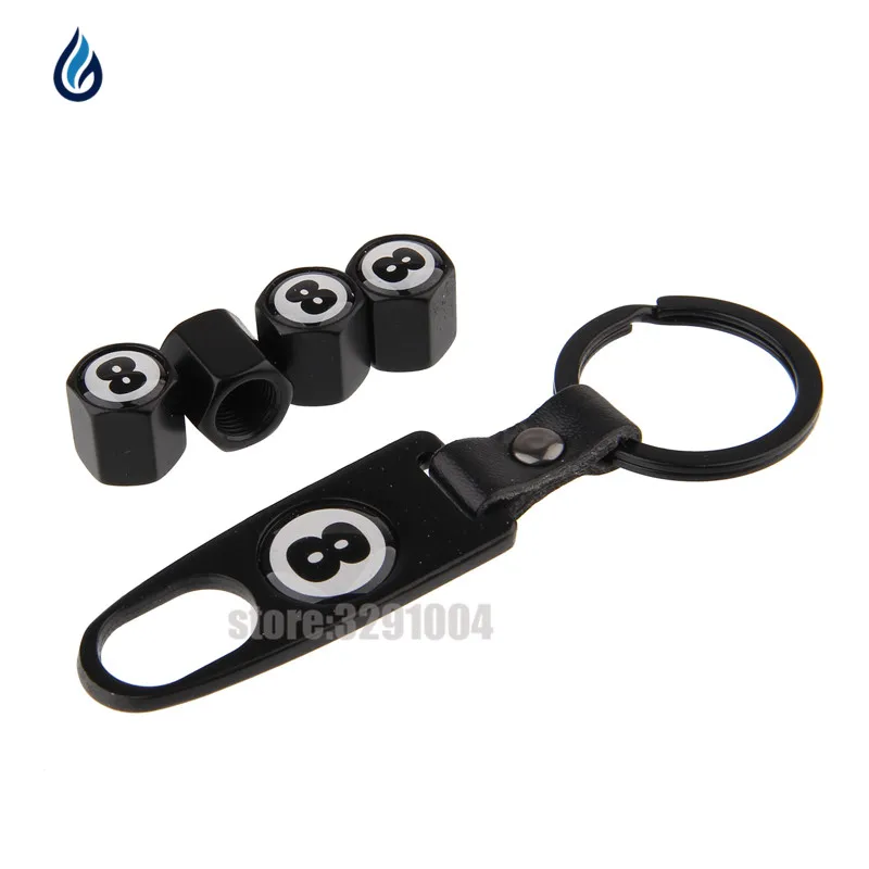 Колпачки клапанов автомобильных колес с кожаным брелком логотип 8 для Lada Granta Saab