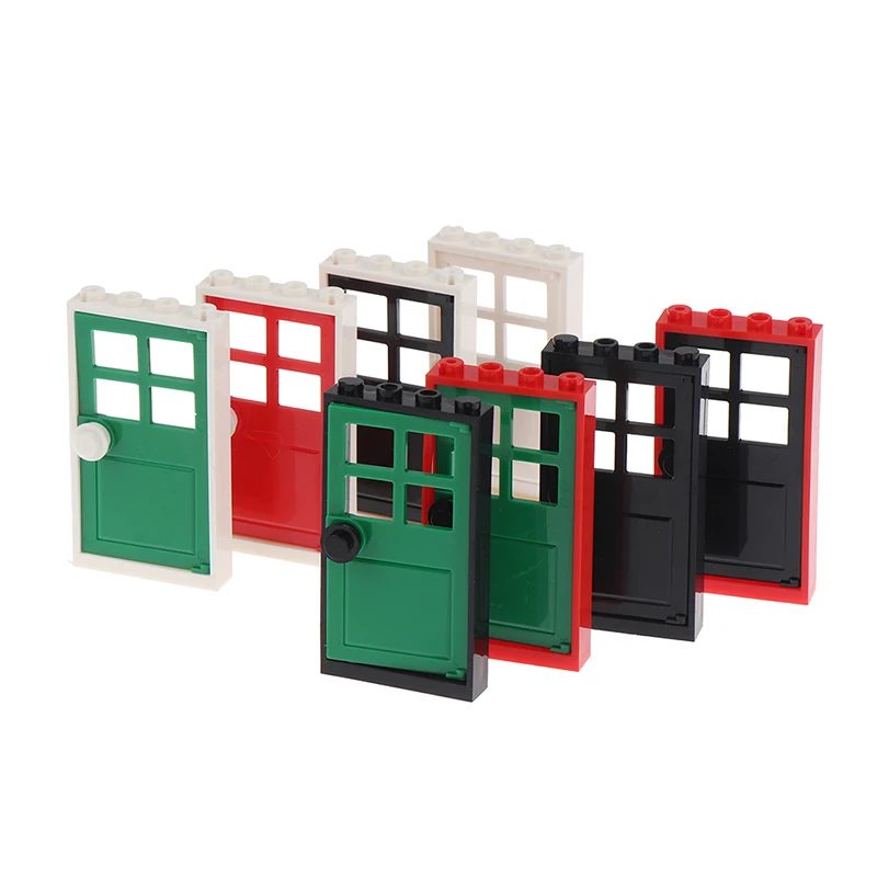 

2Pcs Assembly Creative Small Particle Building Block Accessories Window Door Frame Transparent Building Blocks Parts