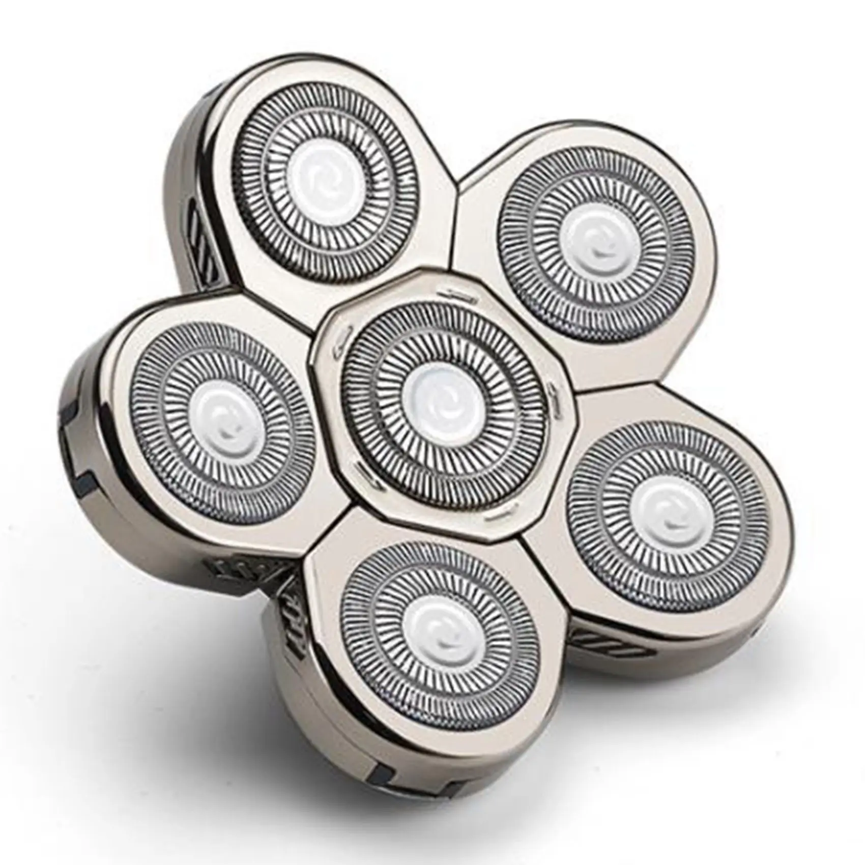 

Men's Electric Shaver Heads Electric Razor Blade Replacement Head 6 Blades Head Shaver Replacement Bald As Shown