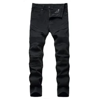 jeans biker mens black moto white straight oversize 38 40 42 denim pants 2020 spring autumn winter hip hop punk streetwear male