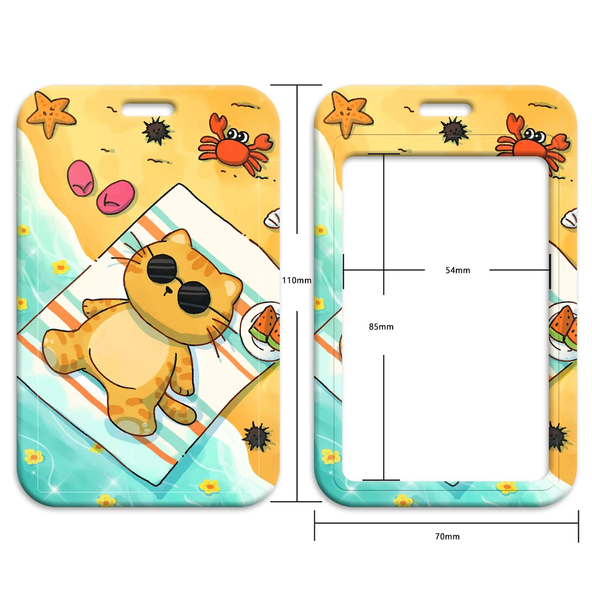 Брелок-лента с принтом бабочки кота