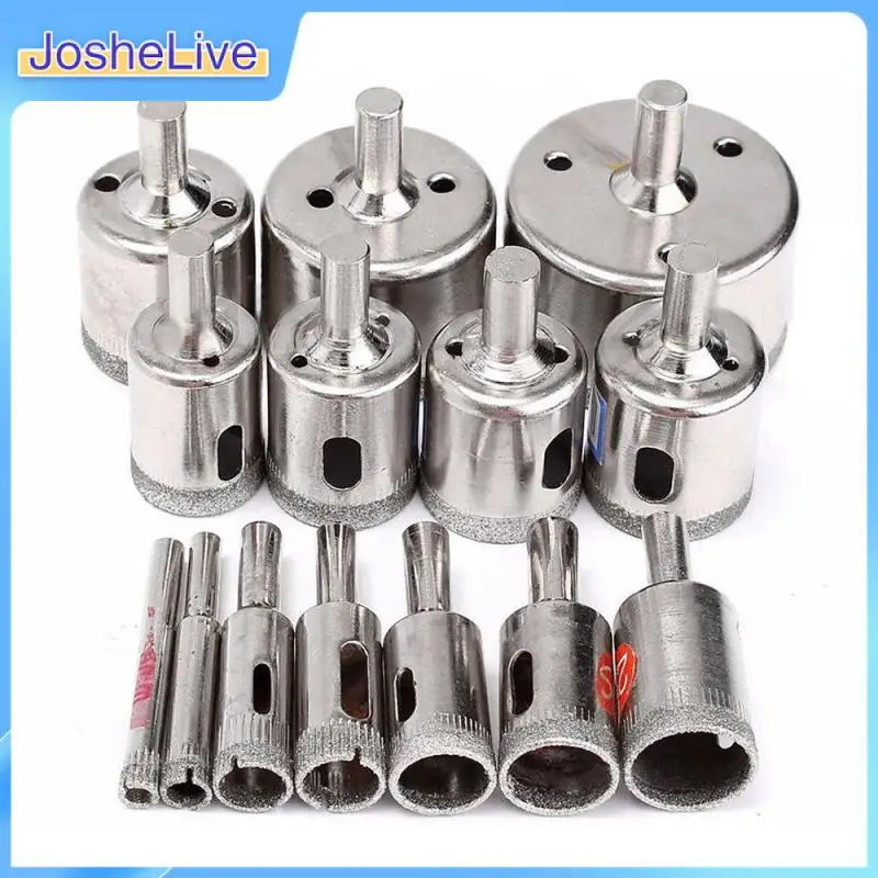 

15pcs Diamond Coated Drill Bit Set Glass Ceramic Tile Marble Hole Saw Drilling Opener Set Power Tool Accessories 6-50MM Dropship