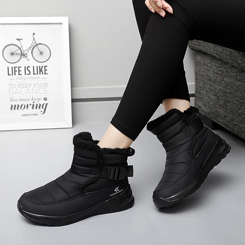 Winter Women Boots Lightweight Walking Shoes for Women Plus Velvet Outdoor Snow Shoe Increasing Height Botas De Nieve