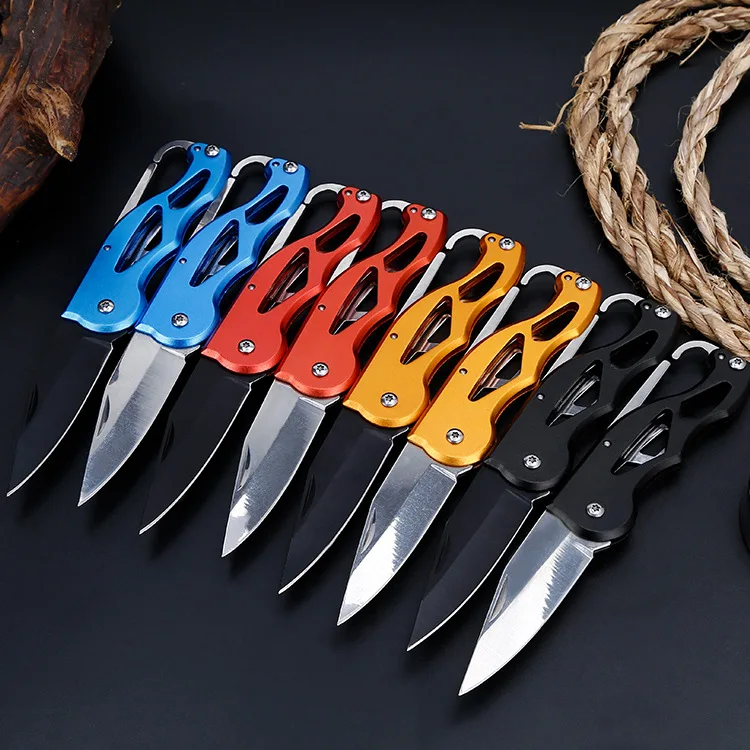 

Peeler Blade Open Folding Hike Survive Carabiner Pocket 3Cr13 Steel Outdoor Camping Survive Multi Tool Fruit Sharp Hunting