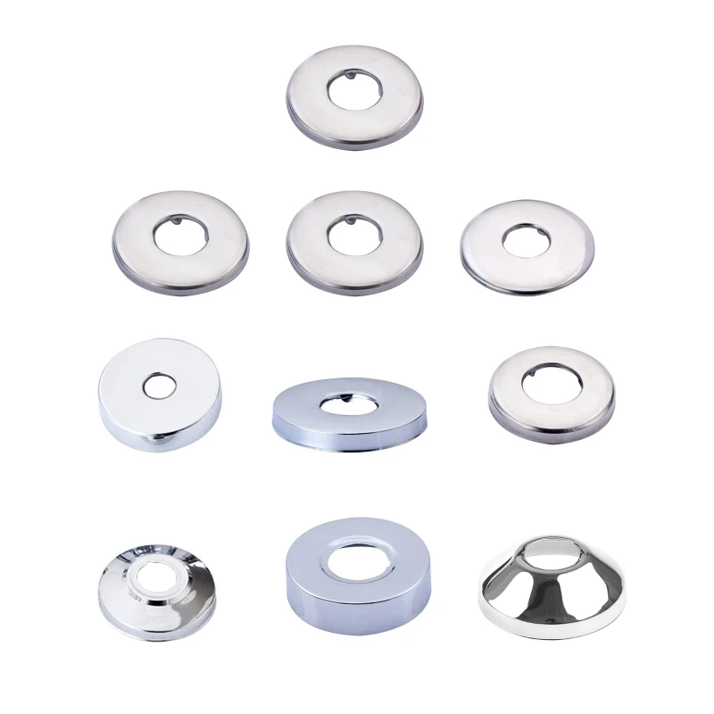 

Wall Split Flange Stainless Steel Round Escutcheon Plate Water Pipe Wall Covers fit for Kitchen Faucets Sinks Toilets