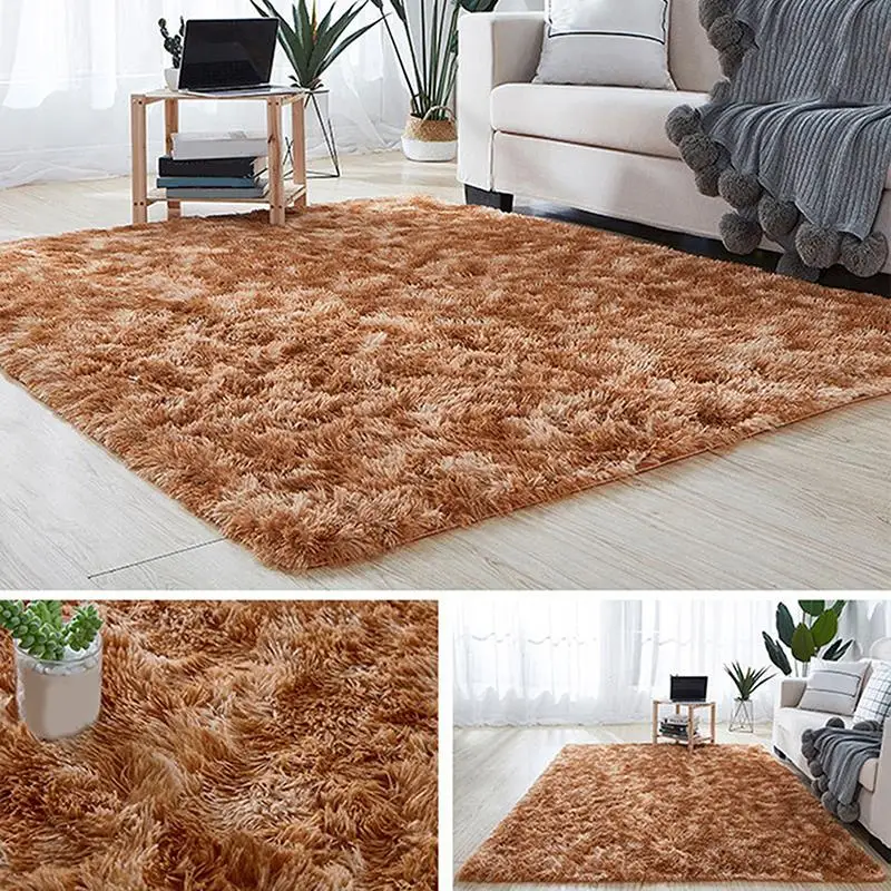 

Plush Rug Fluffy Thick Carpets Anti-slip Carpet For Living Room Bathroom Soft Long Rugs Floor Mat Gray Kids Room Mat 40*60cm